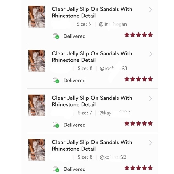 Clear Jelly Slip On Sandals With Rhinestone Detail - Picture 7 of 8